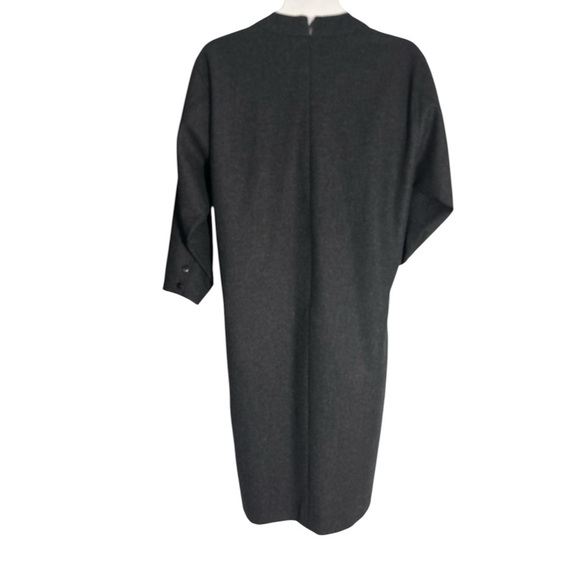 JAEGER Vintage 100% Wool Ling Sleeved Shift Dress, Size 8 - Picture 6 of 7